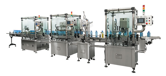 Turn over auto bottle washing & 6 nozzle filling & capping system